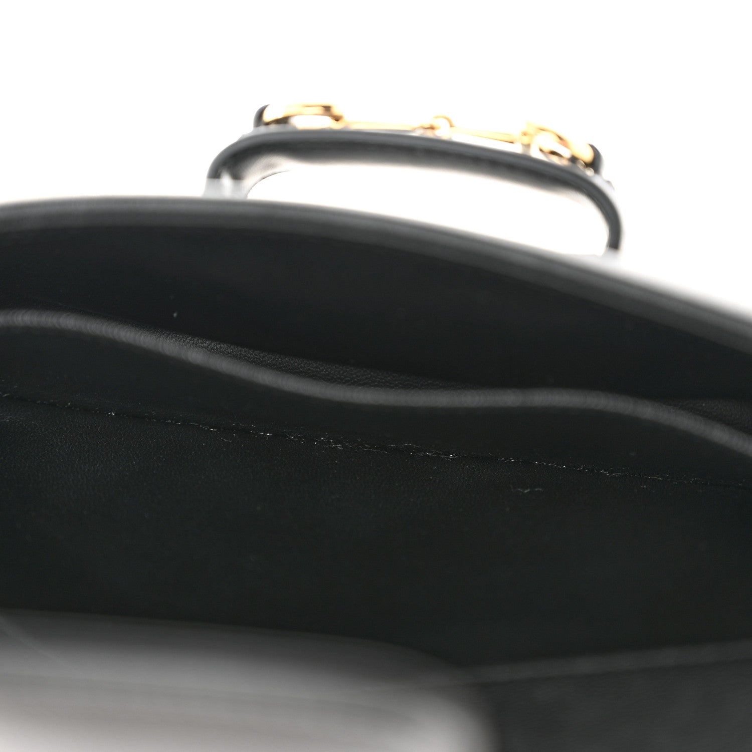 Gucci Sakai Be Green Calfskin Shearling Mini Horsebit 1955 Shoulder Bag Black 6 of 11