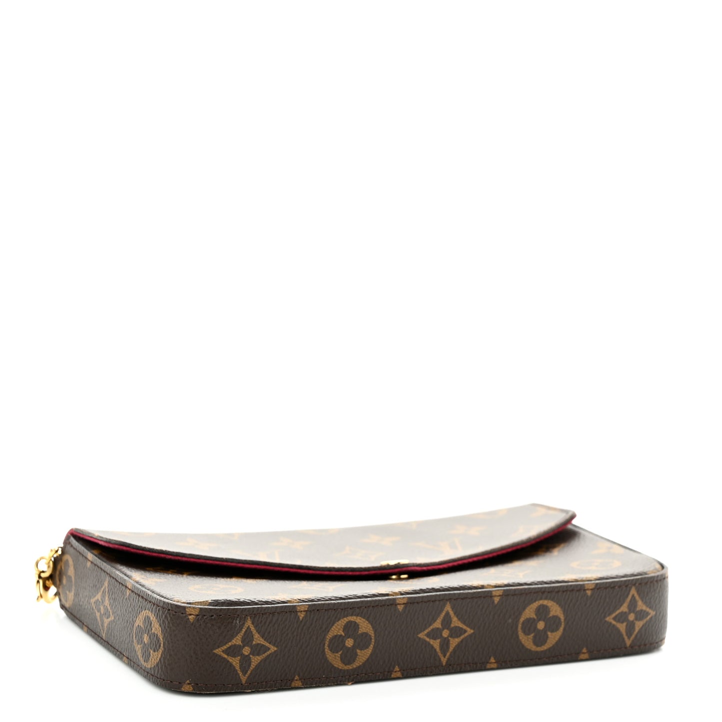 Monogram Pochette Felicie Chain Wallet Fuchsia