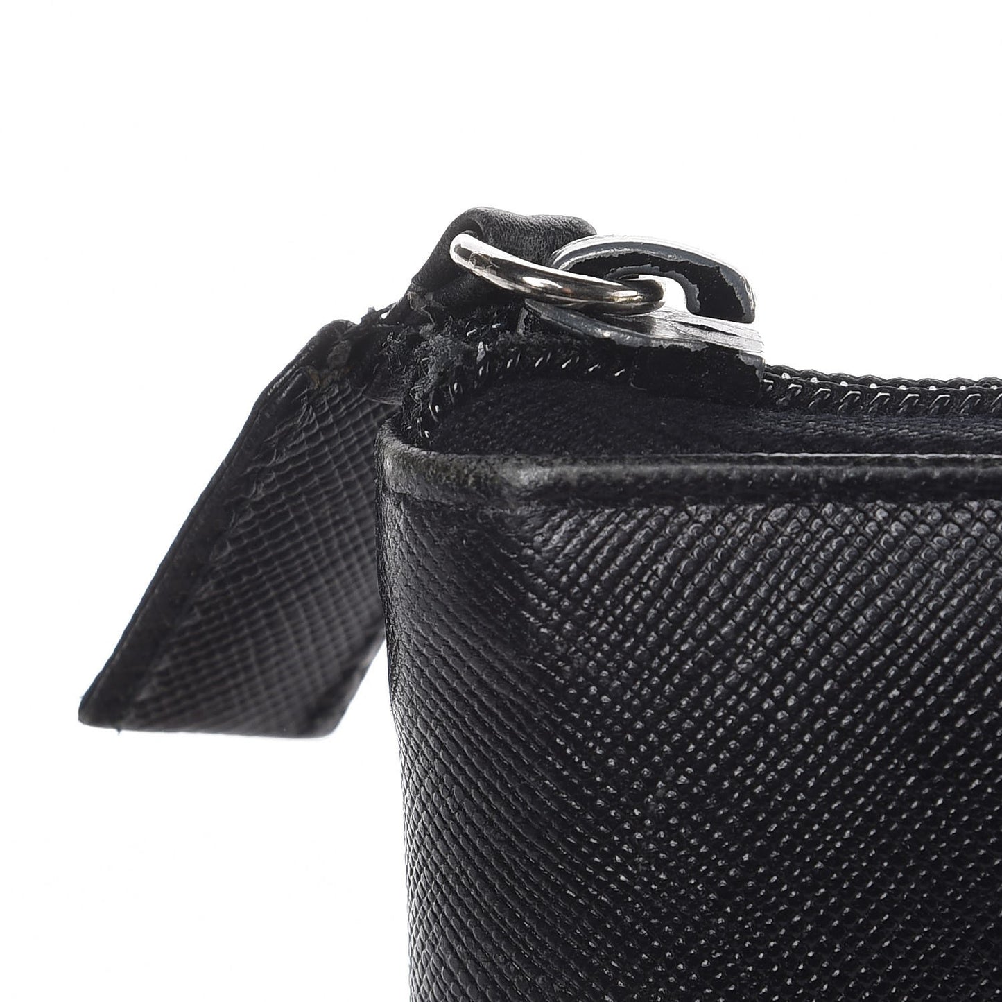 Saffiano Zip Around Wallet Black