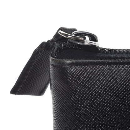 Prada Saffiano Zip Around Wallet Black 9 of 19