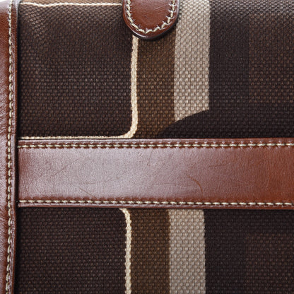 Prada Canvas Calfskin Small Buckle Bag Brown 9 of 11