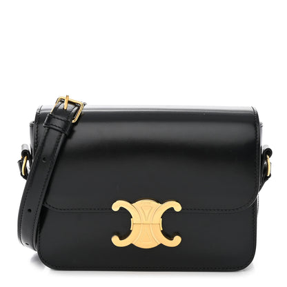 Celine Shiny Calfskin Teen Triomphe Black 1 of 12