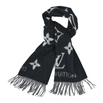 Louis Vuitton Cashmere Monogram Reykjavik Scarf Black 1 of 3