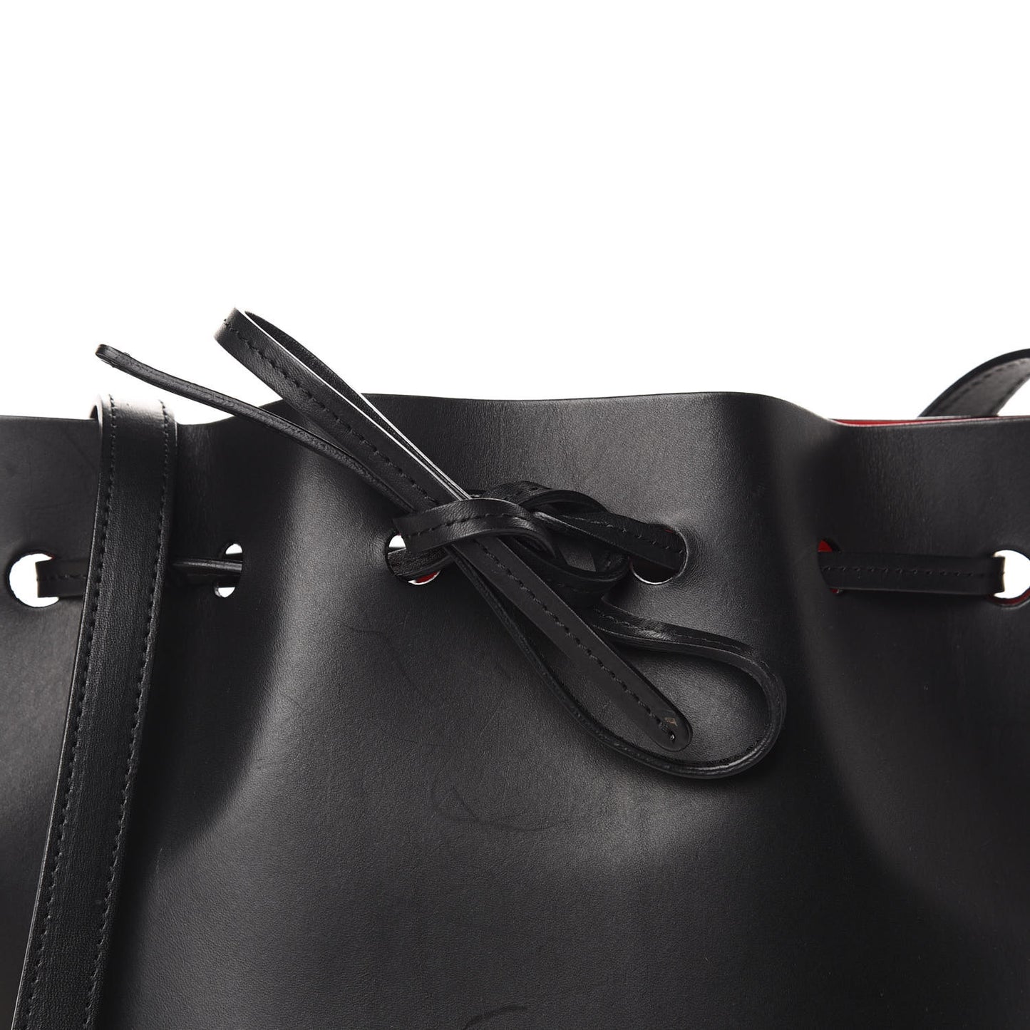 Calfskin Mini Bucket Bag Black Flamma