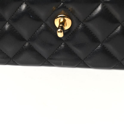 Chanel Lambskin Quilted Jumbo Double Flap Black 18 of 19