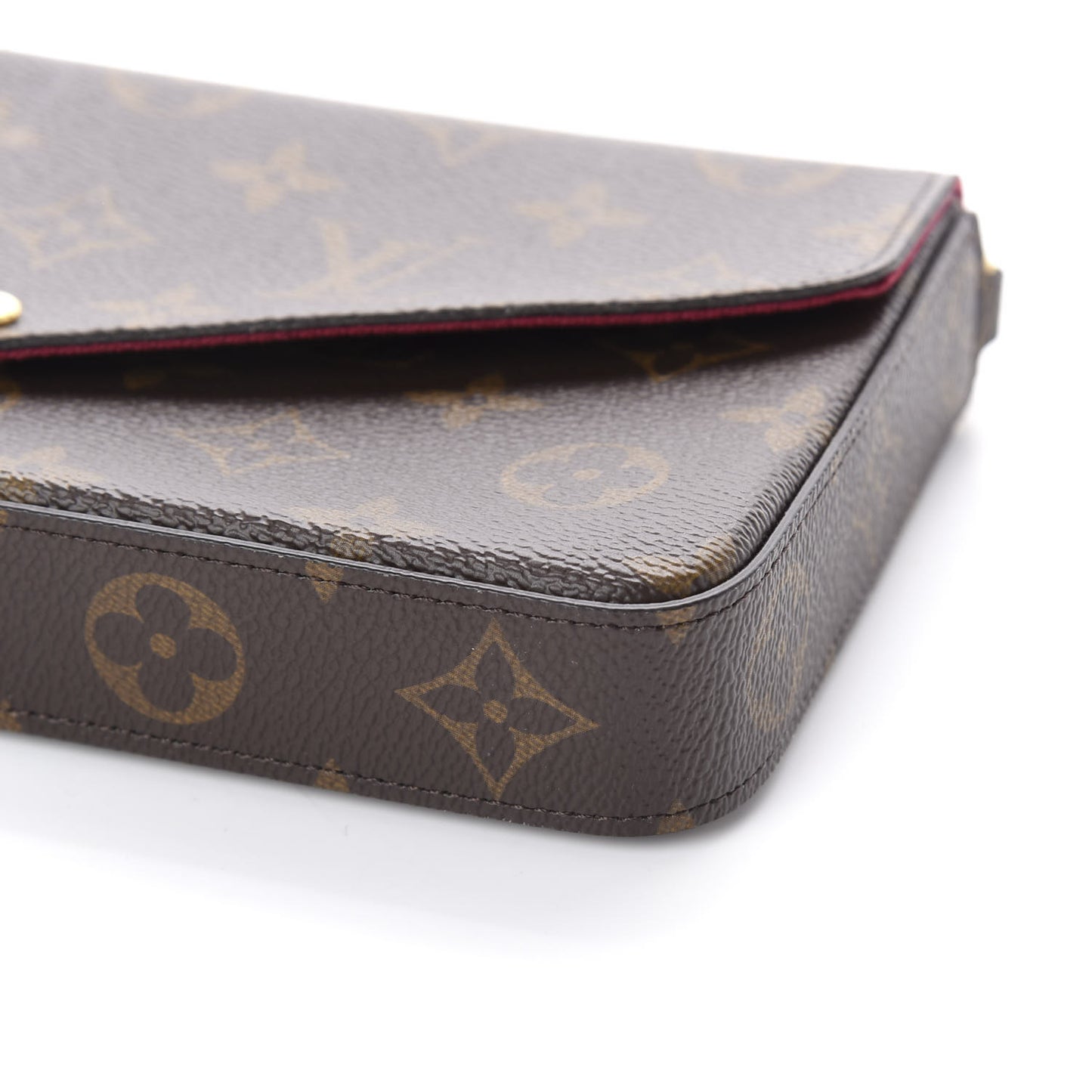 Monogram Pochette Felicie Chain Wallet Fuchsia