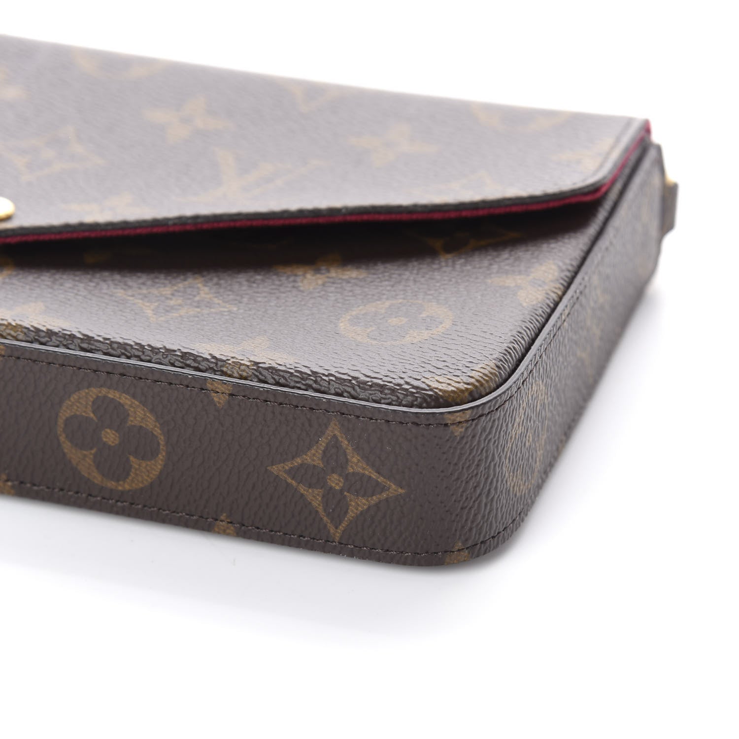 Louis Vuitton Monogram Pochette Felicie Chain Wallet Fuchsia 7 of 8