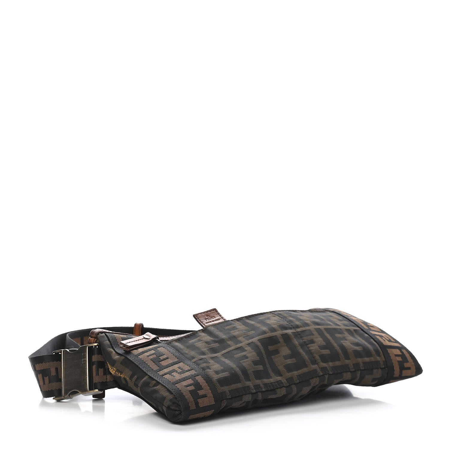 Fendi Zucca Vitello Patchwork Belt Bag Tobacco Sabbia 4 of 11