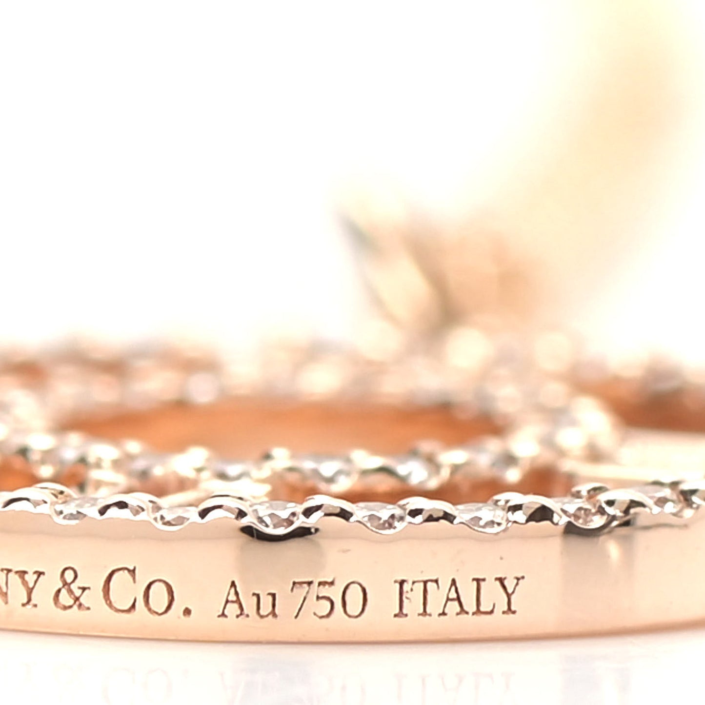 18K Rose Gold Diamond Small Atlas Open Pave Pendant Necklace