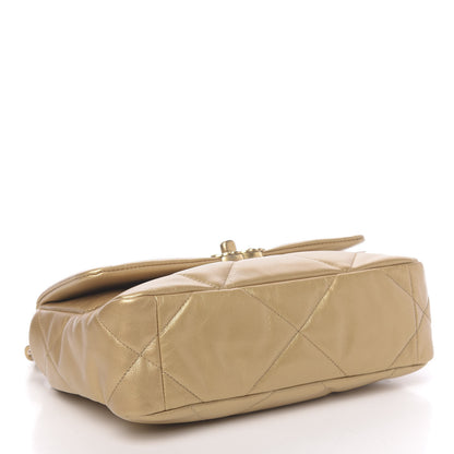 Chanel Metallic Goatskin Quilted Medium 19 Flap Gold 3 of 10