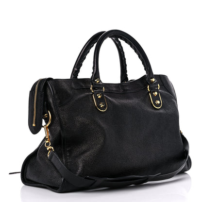 Balenciaga Chevre Gold Metallic Edge Hardware City Black 2 of 28