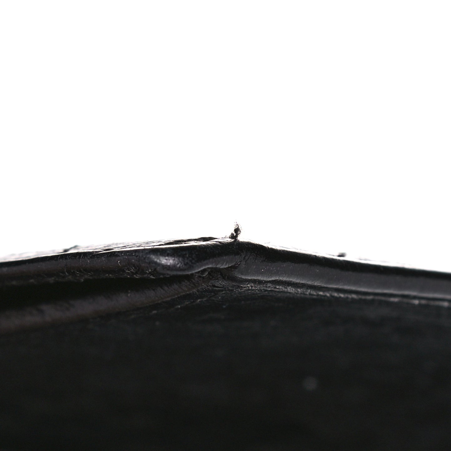 Aged Calfskin Quilted Cambon Yen Wallet Black