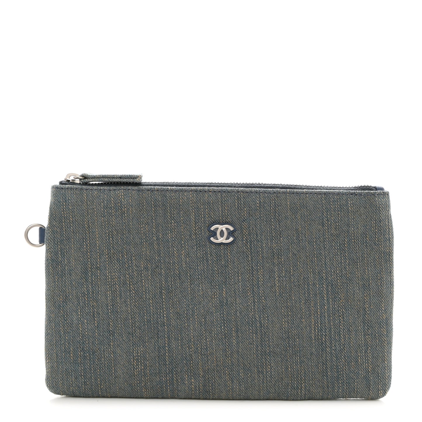 Denim Chanel 22 Removable Pouch Blue