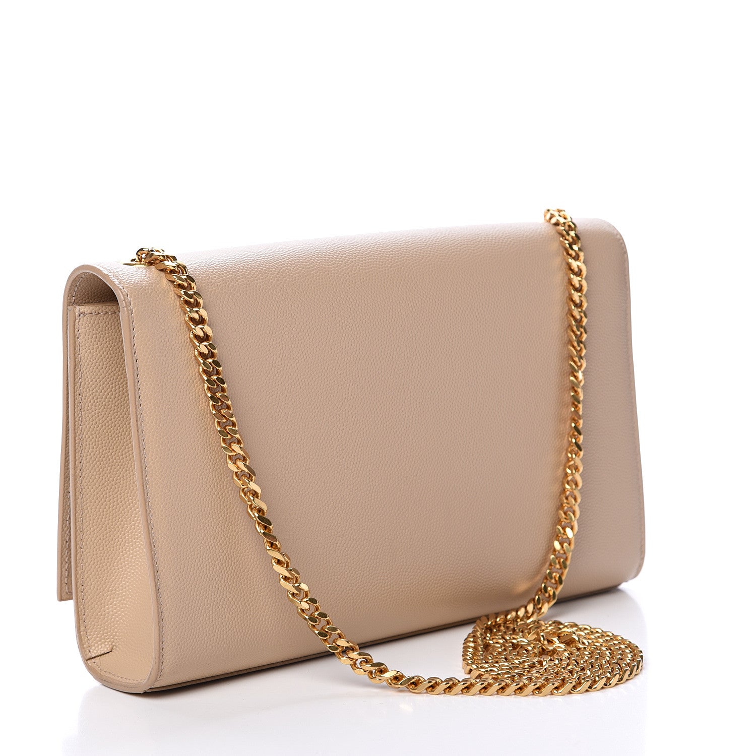 Saint Laurent Grain De Poudre Medium Monogram Kate Satchel Nude Powder 2 of 12