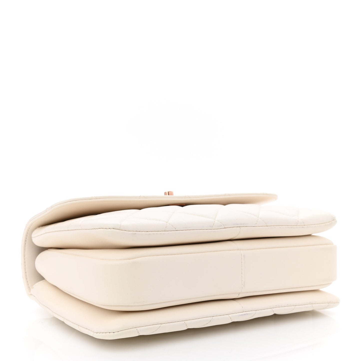 Lambskin Quilted Small Trendy CC Dual Handle Flap Bag White