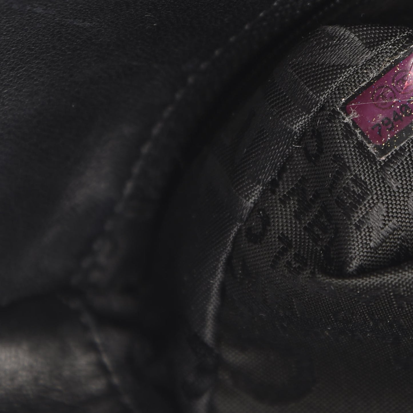 Lambskin Quilted CC Chocolate Bar Flap Black