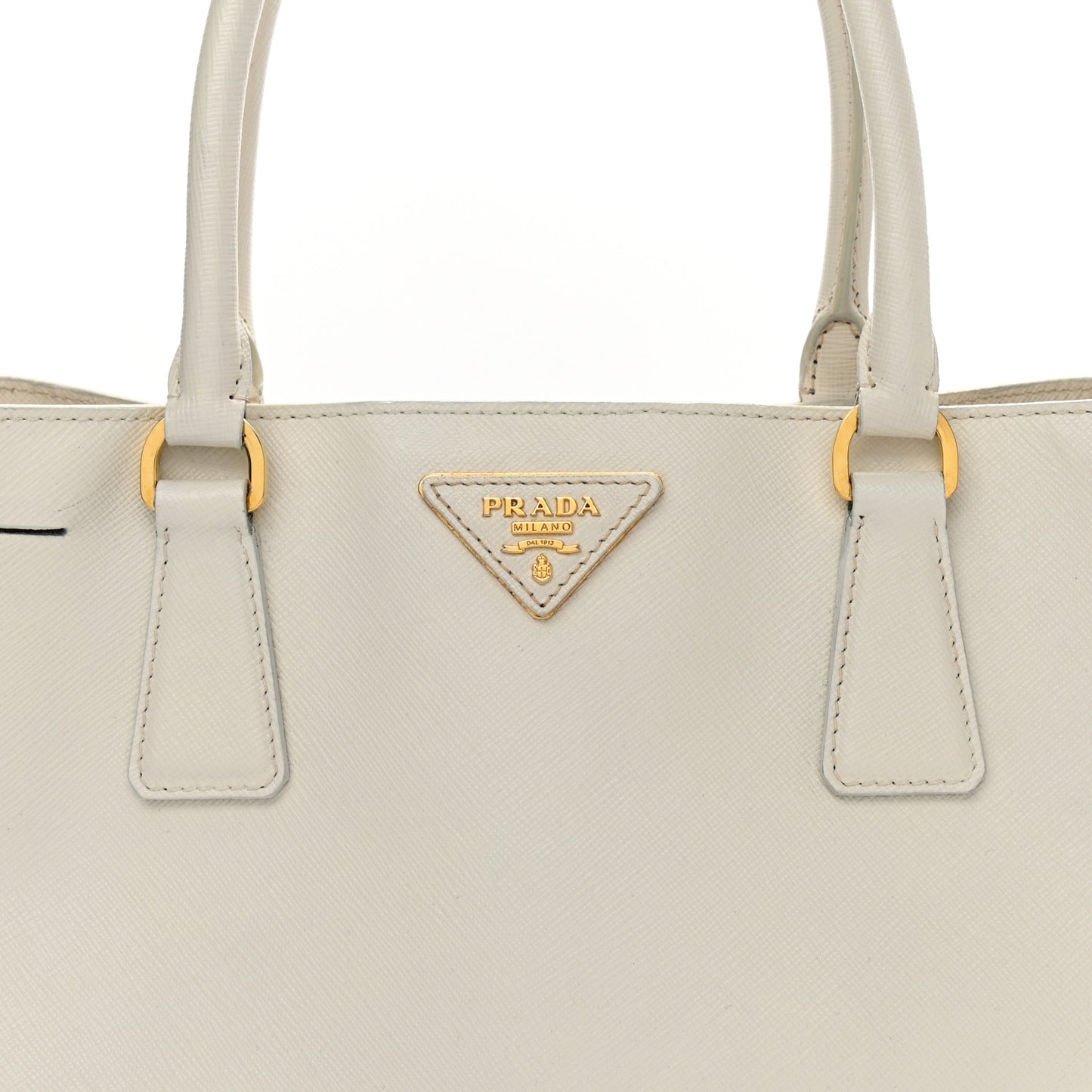 Saffiano Medium Galleria Double Zip Tote Talco