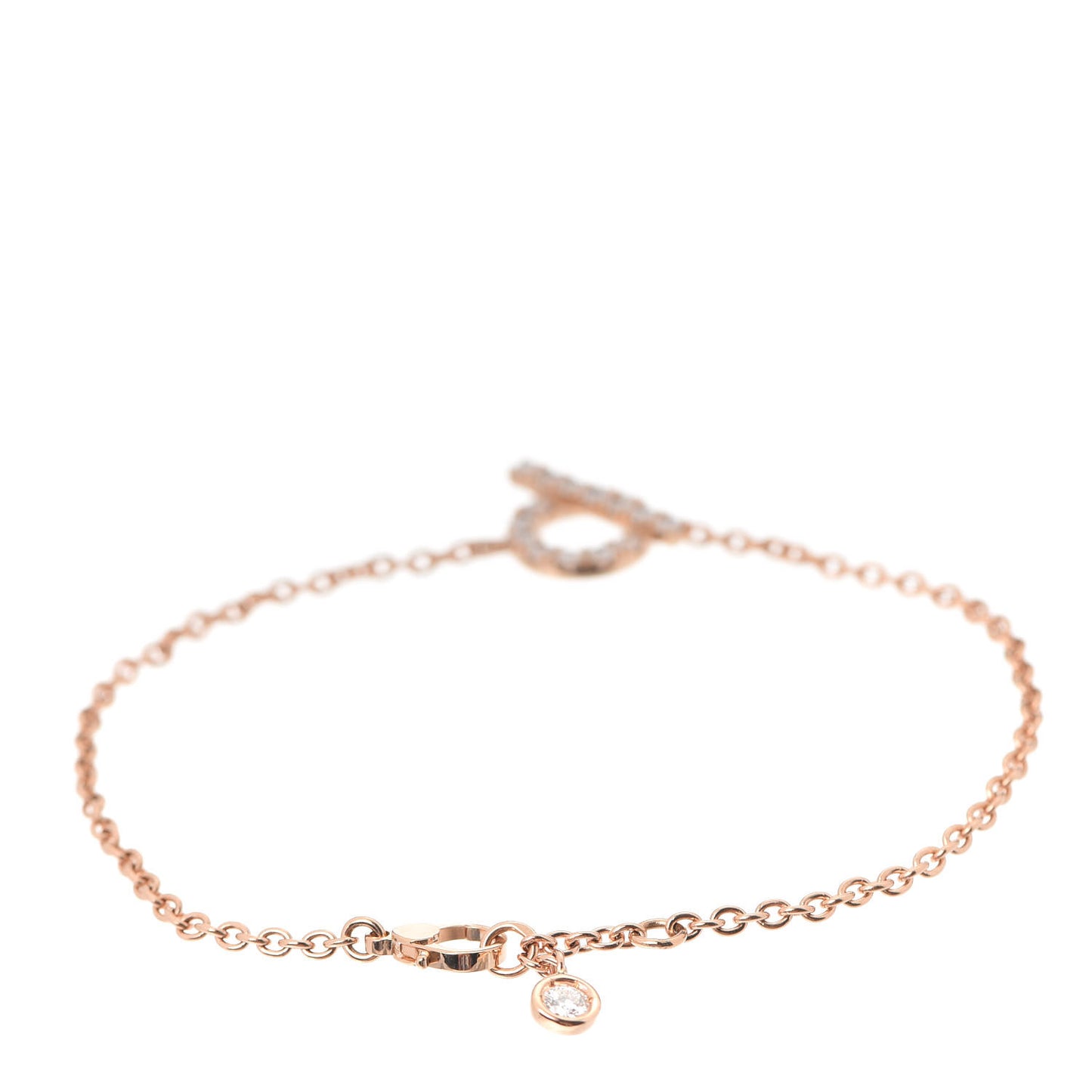 18K Rose Gold Diamond Finesse Bracelet LG