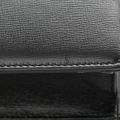 Gucci Textured Calfskin Small Torchon GG Ring Shoulder Bag Black 12 of 13