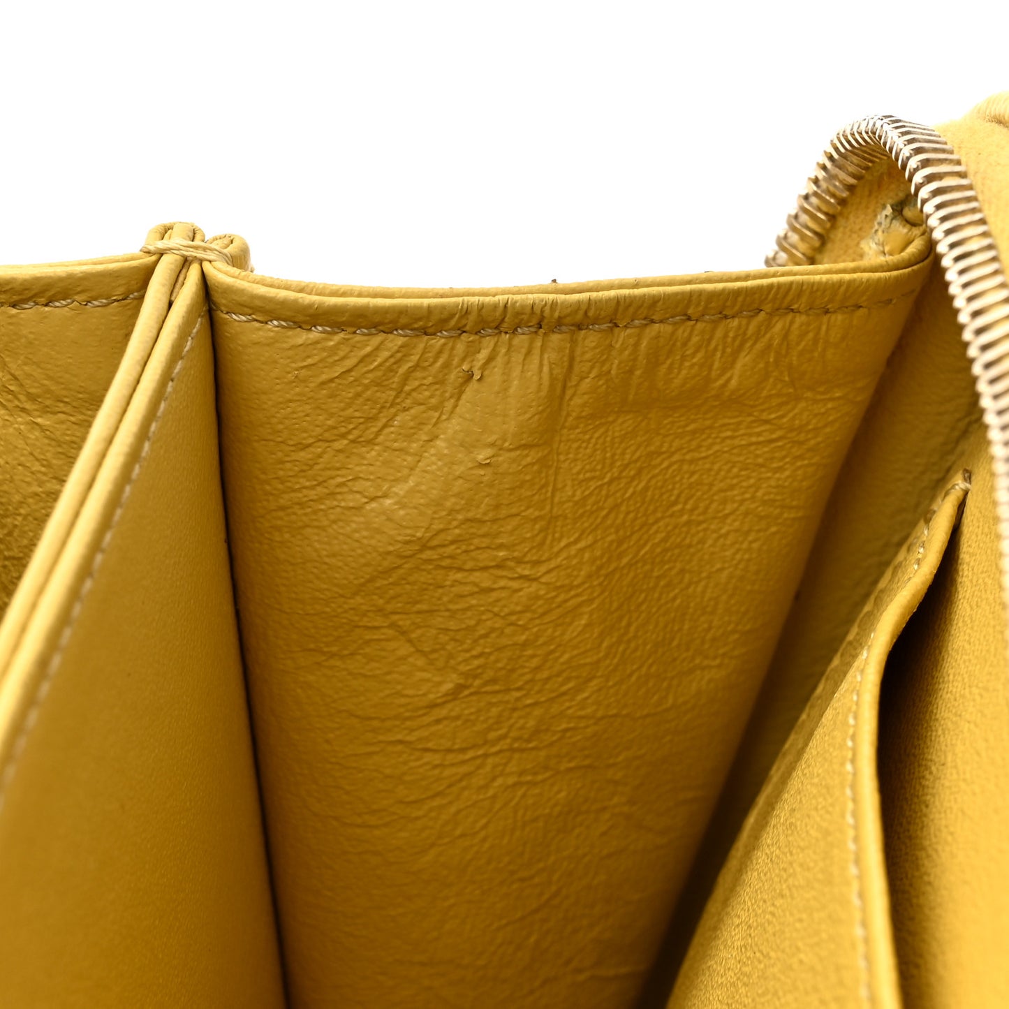 Caviar Quilted Small CC Filigree Vanity Case Yellow