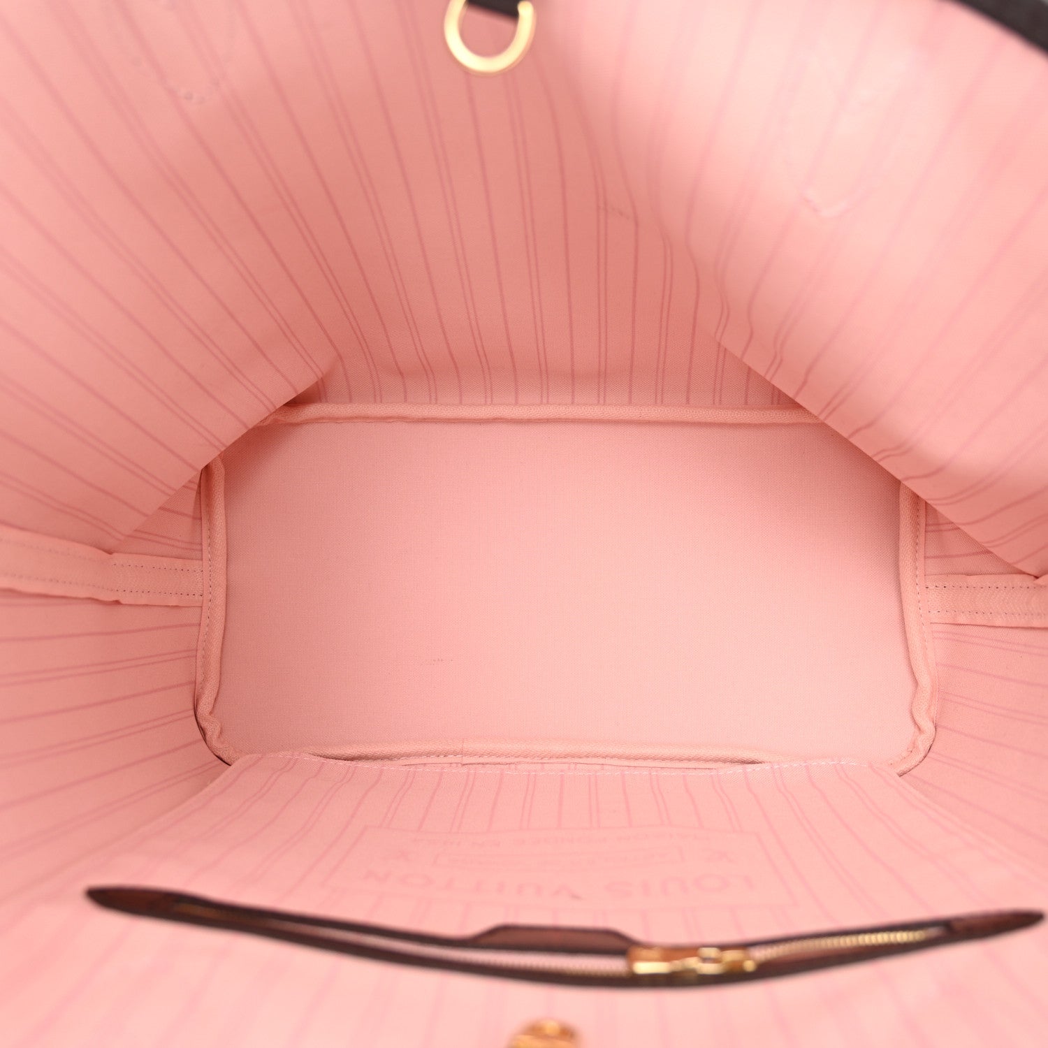 Louis Vuitton Damier Ebene Neo Neverfull MM Rose Ballerine 5 of 10