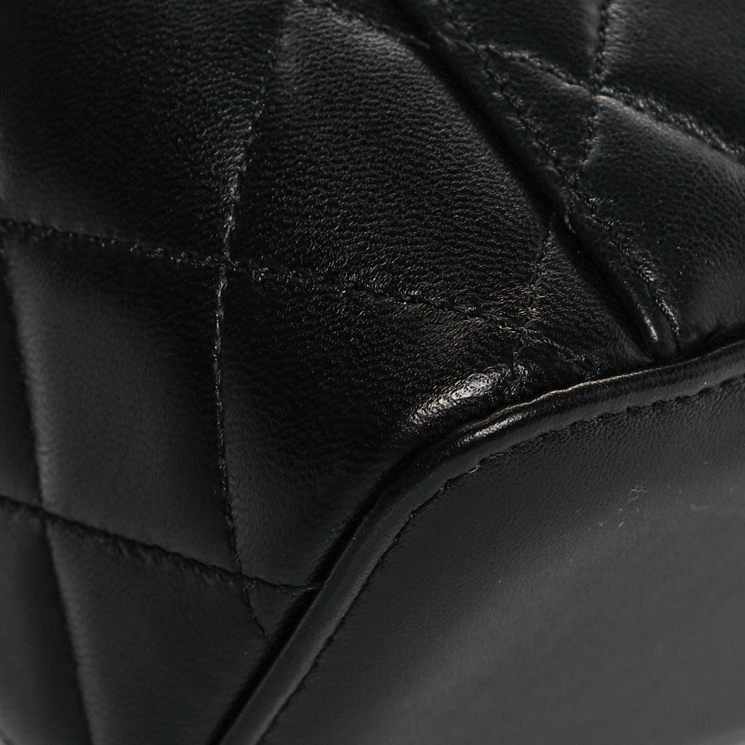 Chanel Lambskin Quilted Small Top Handle Vanity Case With Chain Black 11 of 14