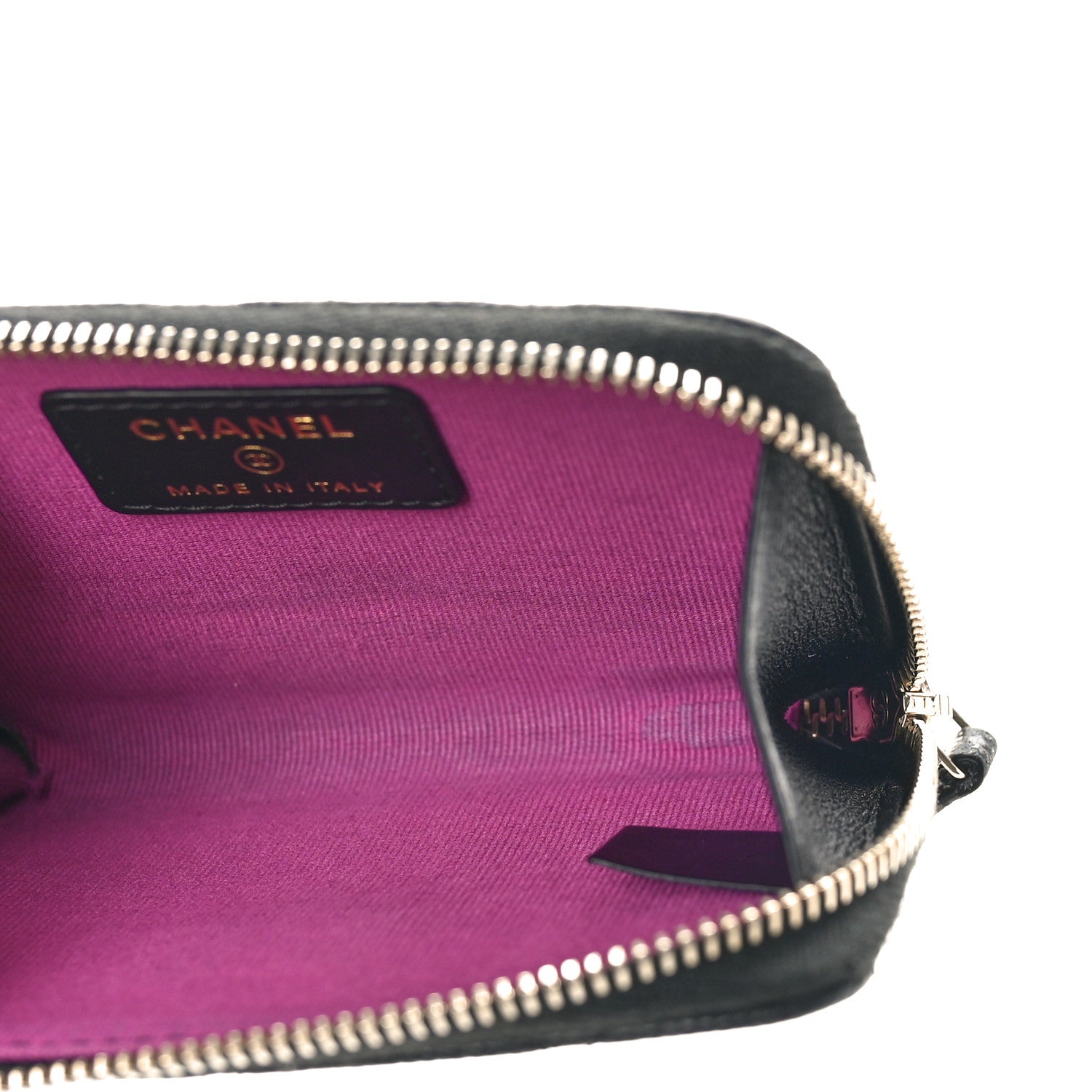 Chanel Caviar Quilted Zipped Key Holder Case Black 5 of 10