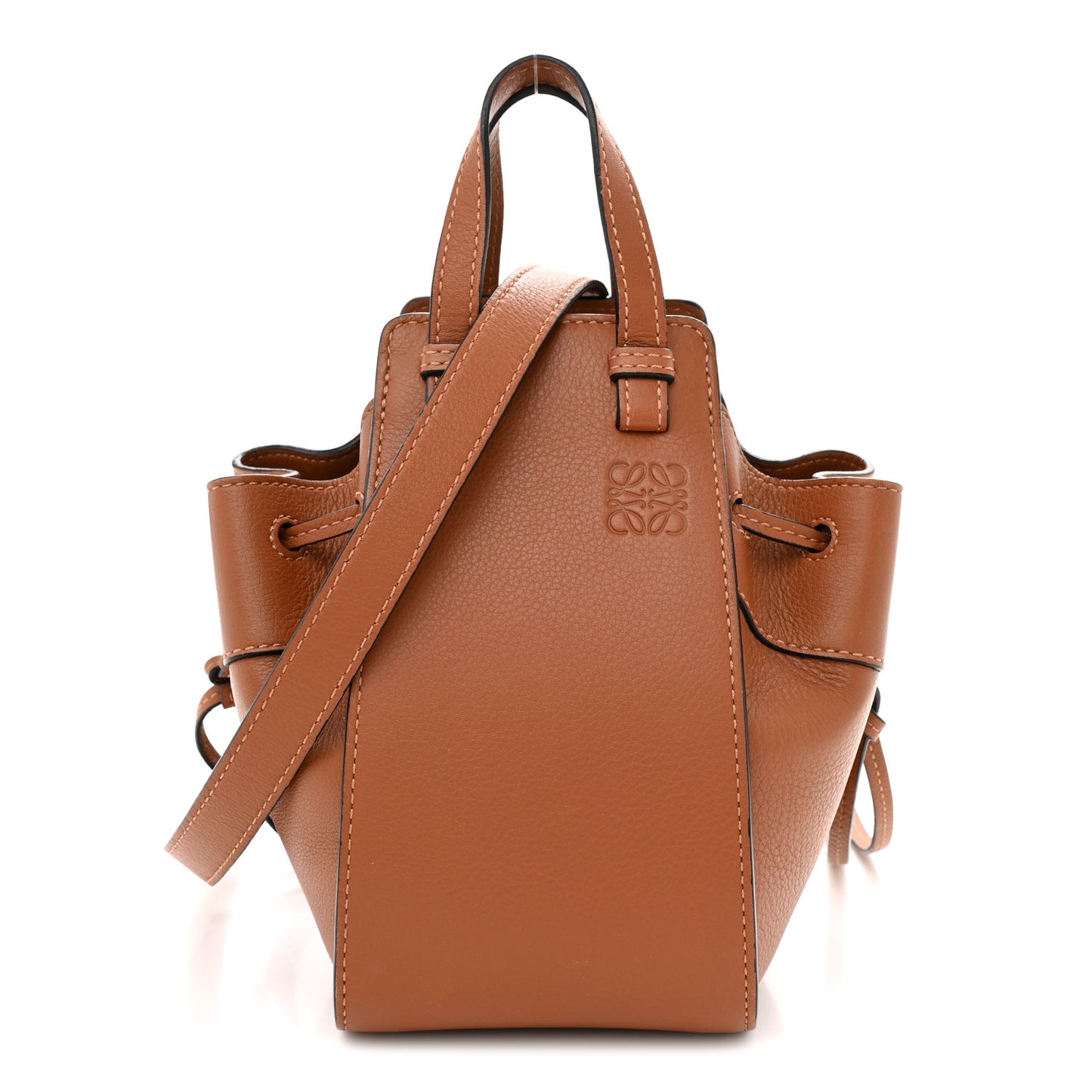 Calfskin Mini Hammock Shoulder Bag Tan