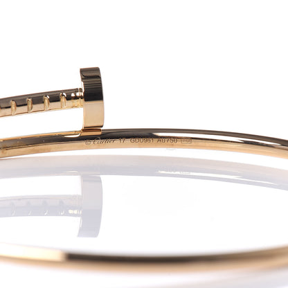 Cartier 18K Yellow Gold Small Juste Un Clou Bracelet 17 4 of 5