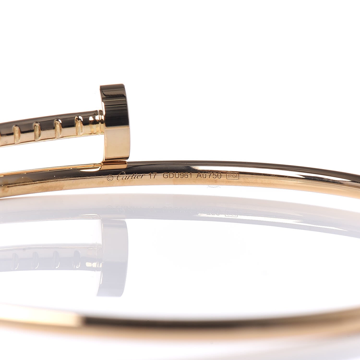 Cartier 18K Yellow Gold Small Juste Un Clou Bracelet 17 4 of 5