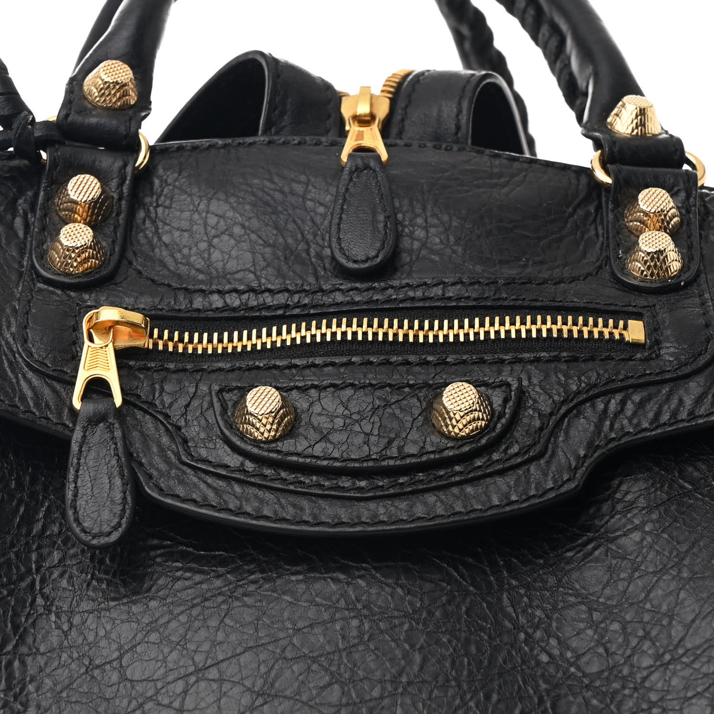 Agneau Giant 12 Gold Hardware Zip Traveler Backpack Black
