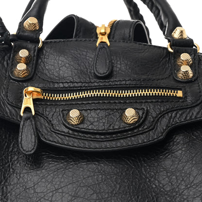 Balenciaga Agneau Giant 12 Gold Hardware Zip Traveler Backpack Black 9 of 11