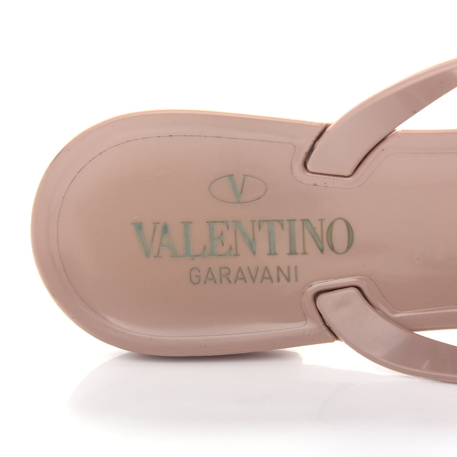 Valentino Garavani PVC Jelly Rockstud Bow Thong Sandals 38 Poudre 8 of 9
