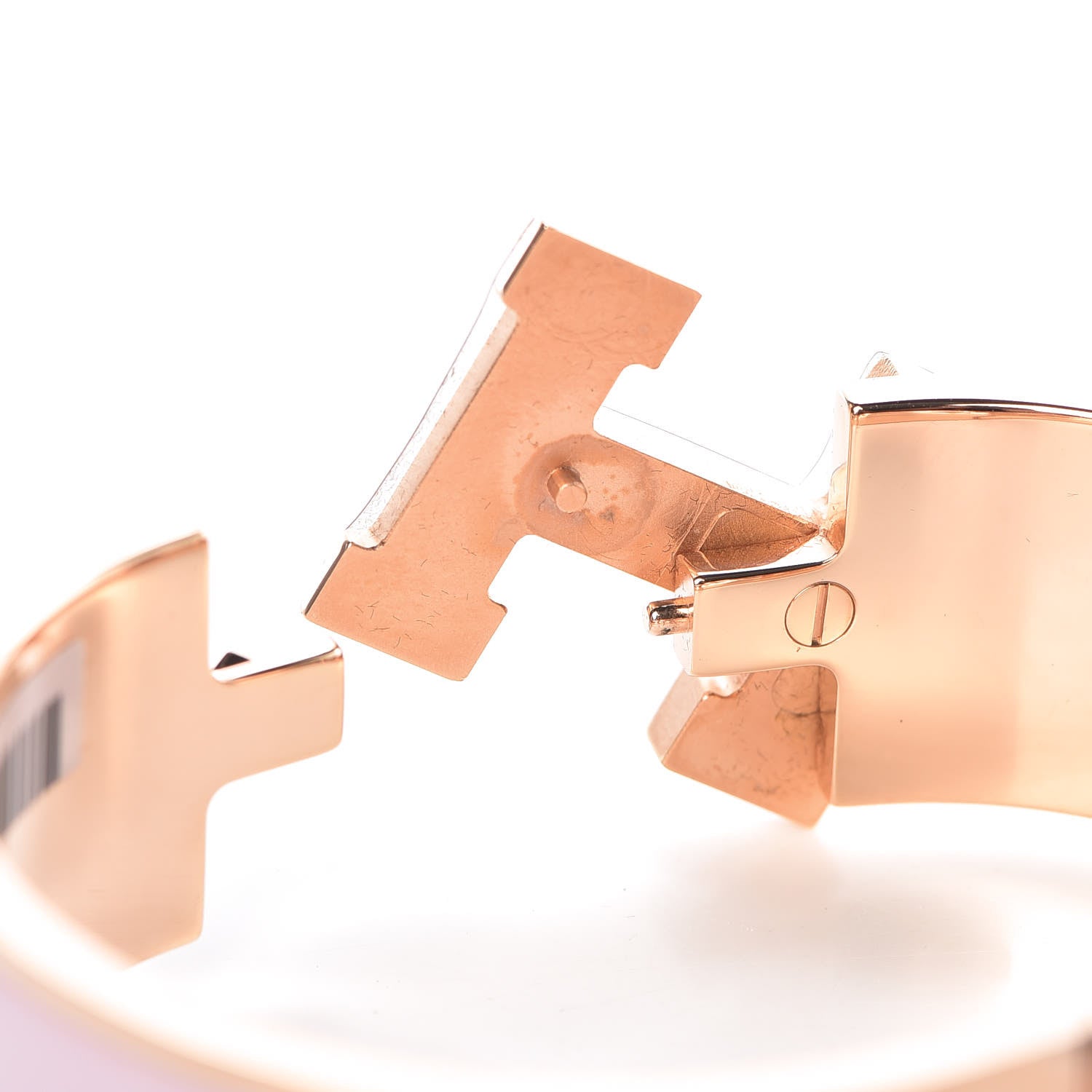 Hermes Enamel Wide Clic Clac H Bracelet PM Rose Dragee 5 of 6