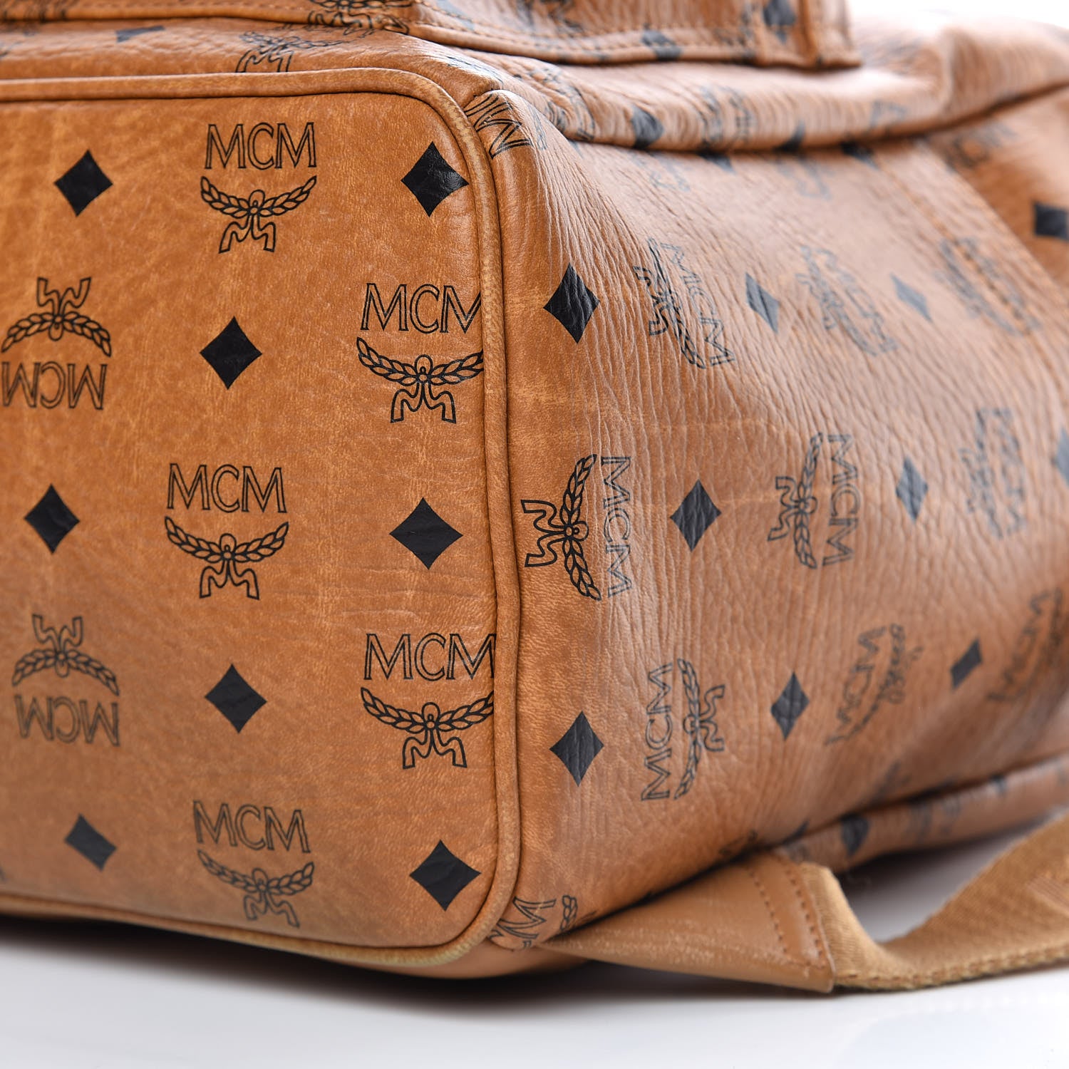 MCM Visetos Medium Stark Backpack Cognac 7 of 10