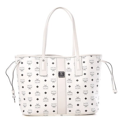 MCM Visetos Medium Liz Reversible Shopper Tote White 3 of 15