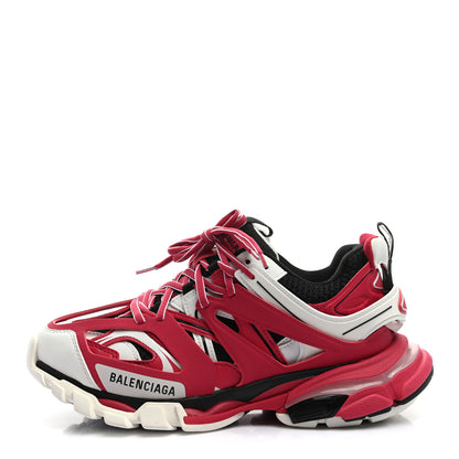 Balenciaga Mesh Nylon Womens Track Sneakers 39 Red White 1 of 8
