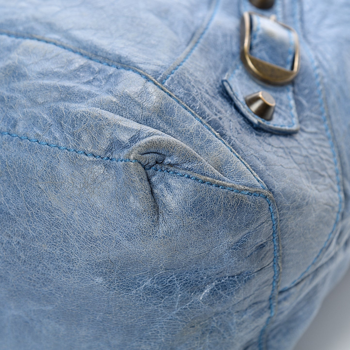 Agneau Classic Hardware Day Hobo Bleu Glacier