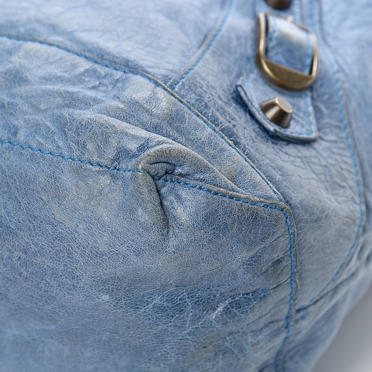 Balenciaga Agneau Classic Hardware Day Hobo Bleu Glacier 9 of 19