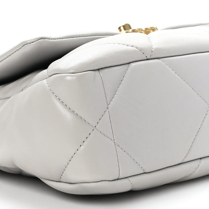 Chanel Goatskin Quilted Medium Chanel 19 Flap Grey 8 of 9