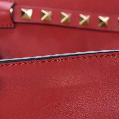 Valentino Garavani Vitello Mini Rockstud Flap Saddle Crossbody Bag Rosso Valentino 9 of 12