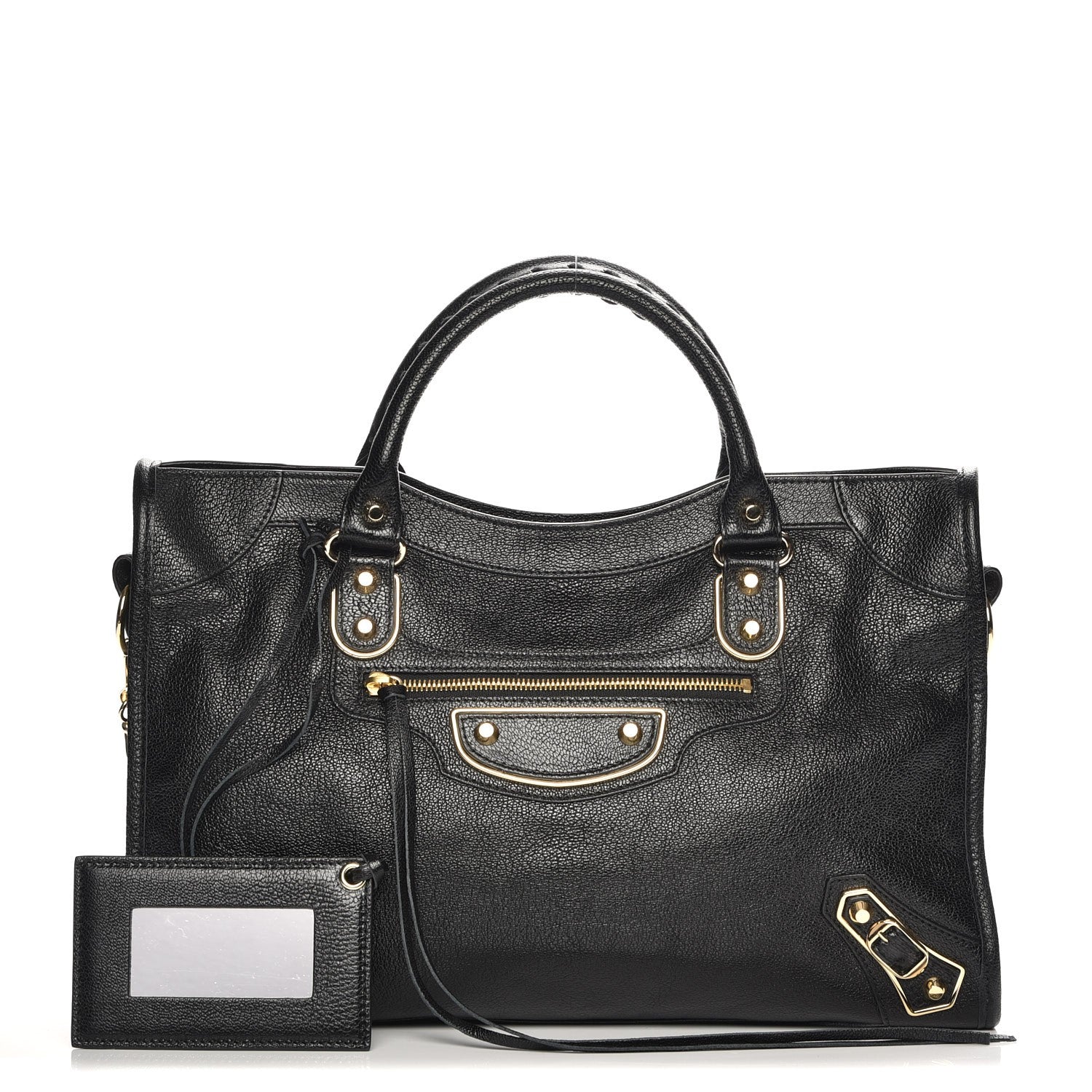 Balenciaga Chevre Gold Metallic Edge Hardware City Black 1 of 8