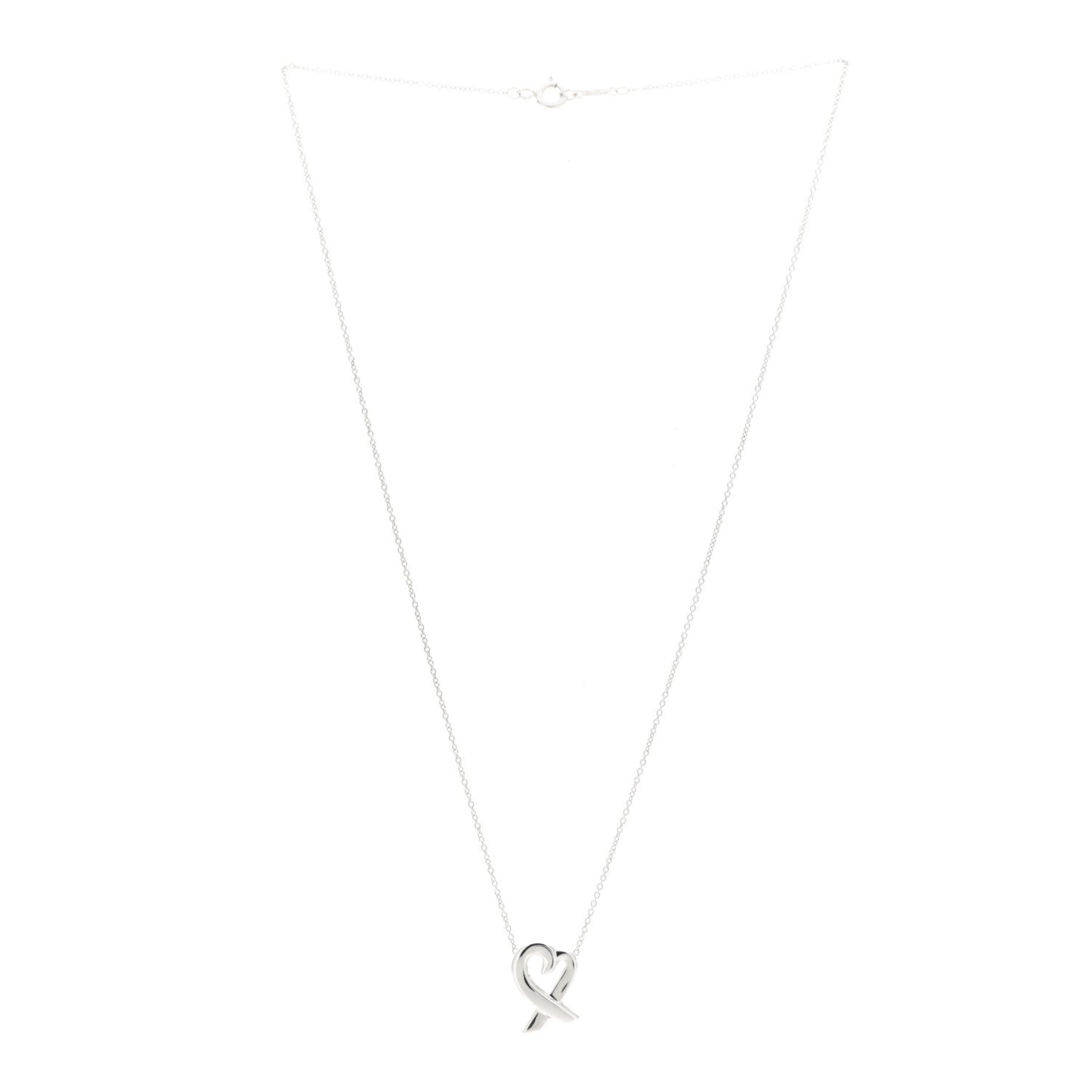Sterling Silver Small Paloma Picasso Loving Heart Pendant Necklace