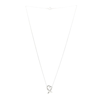 Tiffany Sterling Silver Small Paloma Picasso Loving Heart Pendant Necklace 3 of 5
