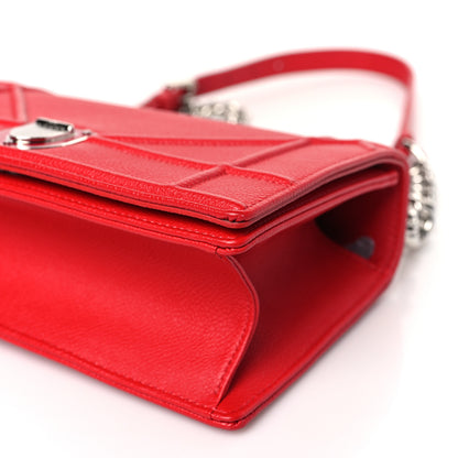 Christian Dior Grained Calfskin Small Diorama Flap Bag Red 9 of 9