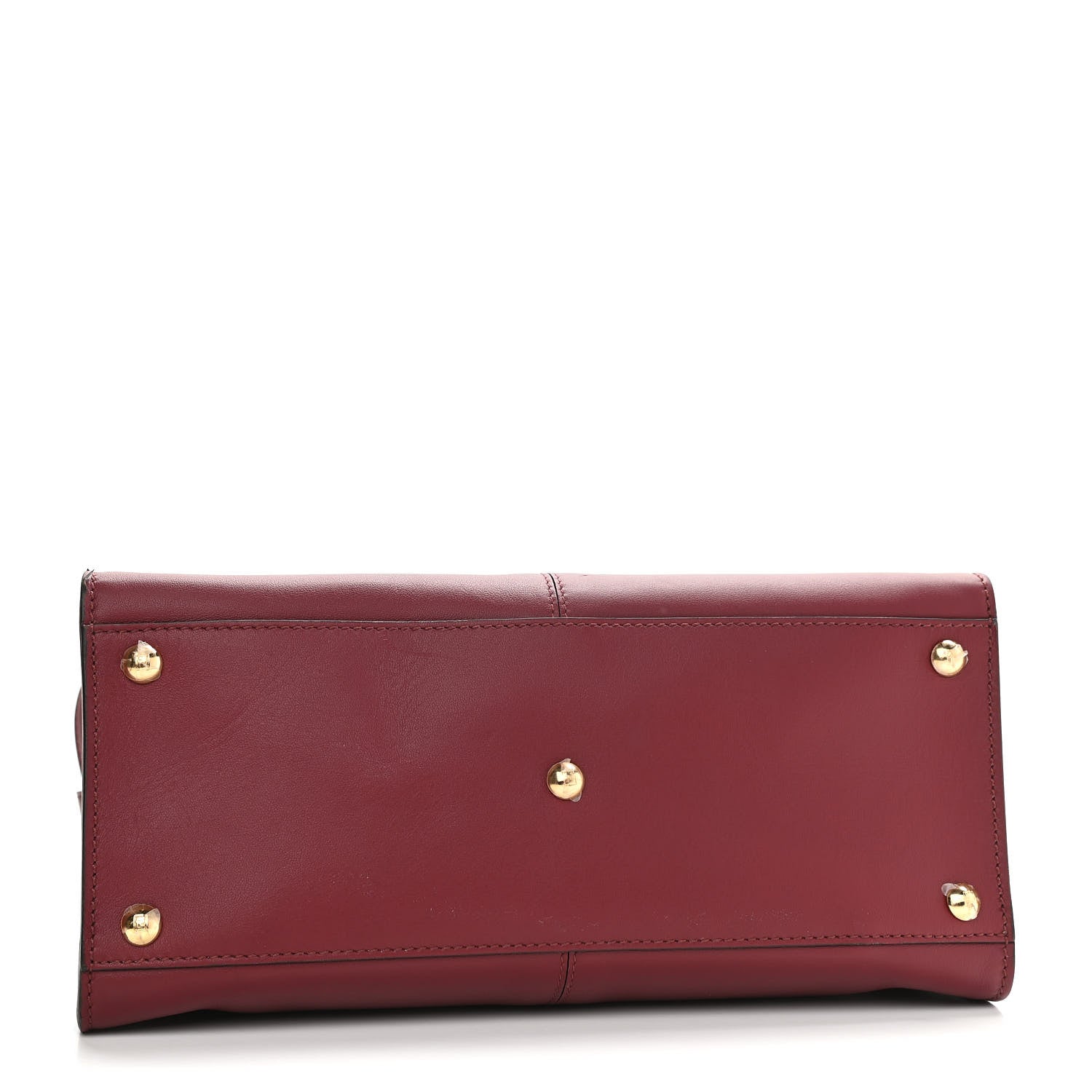 Fendi Vitello Seta Medium Peekaboo X-Lite Burgundy Beige 4 of 14