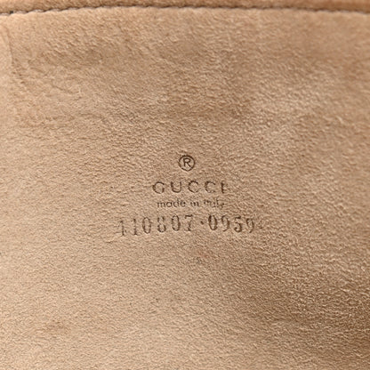 Gucci GG Supreme Monogram Blooms Suede Large Zip Pouch Beige Multicolor Dry Rose 6 of 8
