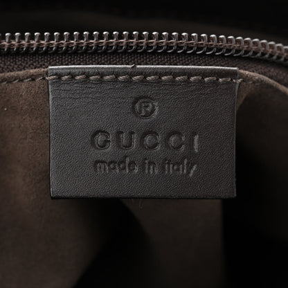 Gucci GG Supreme Monogram Selleria Calfskin Small Flat Messenger Bag Beige Ebony Cocoa Marrone Scuro 6 of 10
