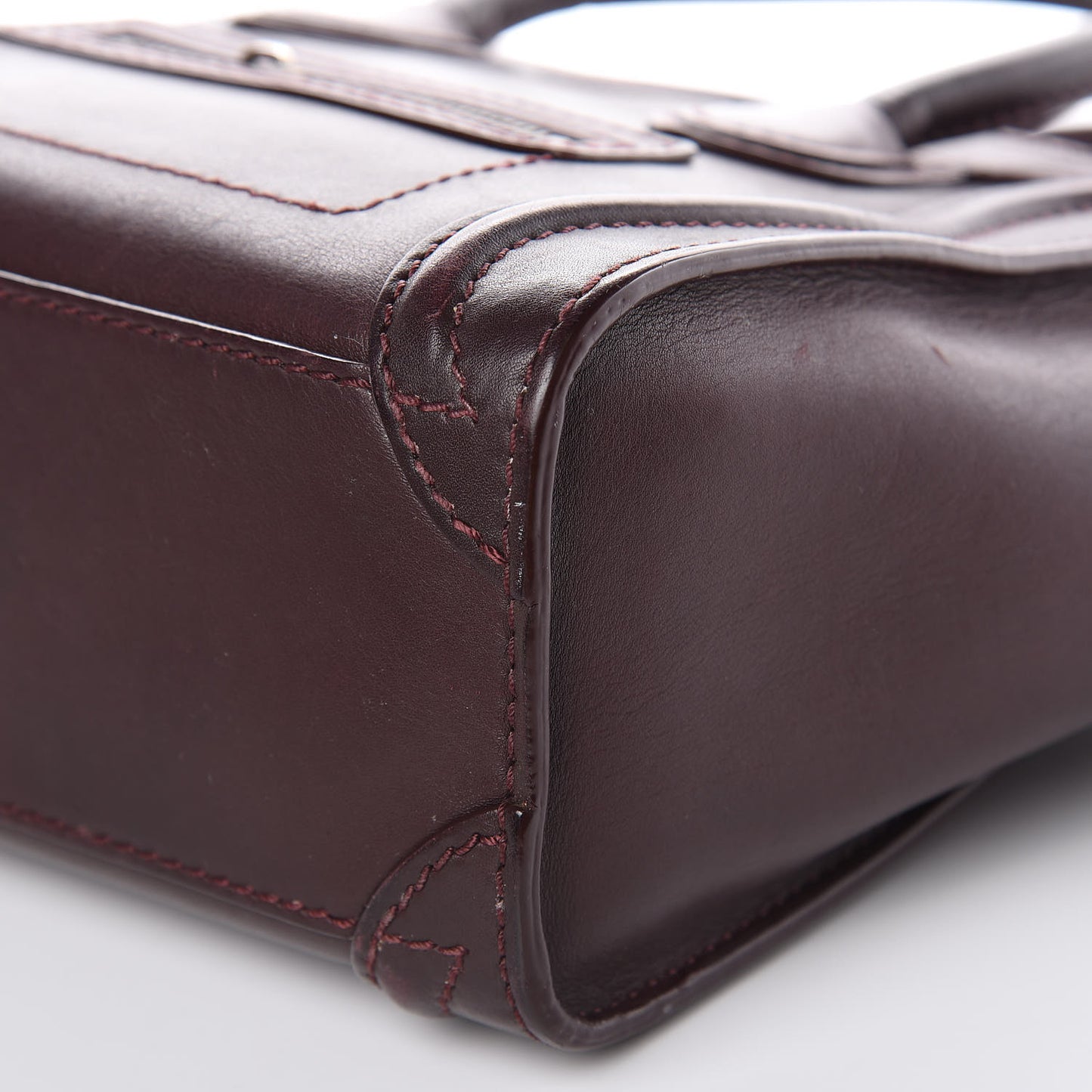 Smooth Calfskin Nano Luggage Burgundy