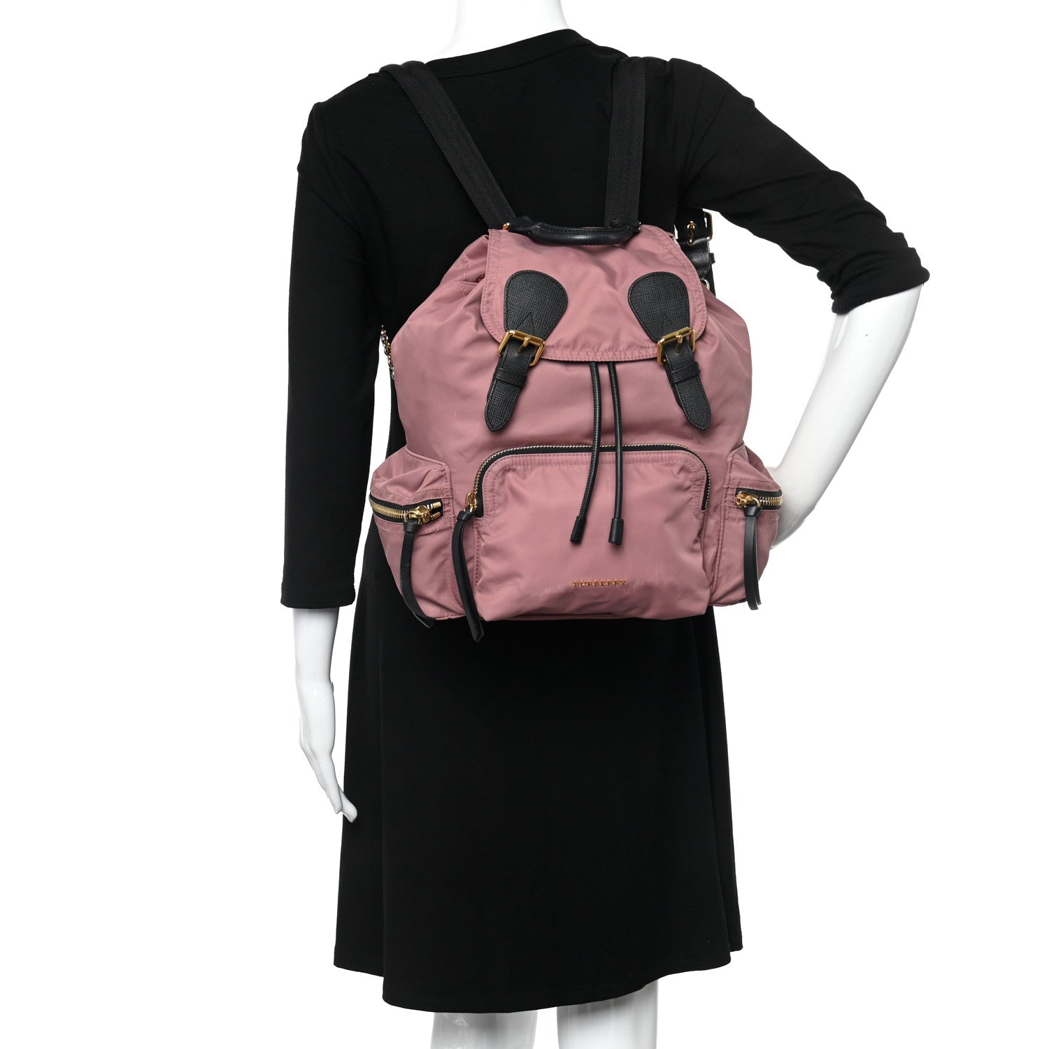 Burberry Nylon Medium Rucksack Backpack Mauve Pink 2 of 16